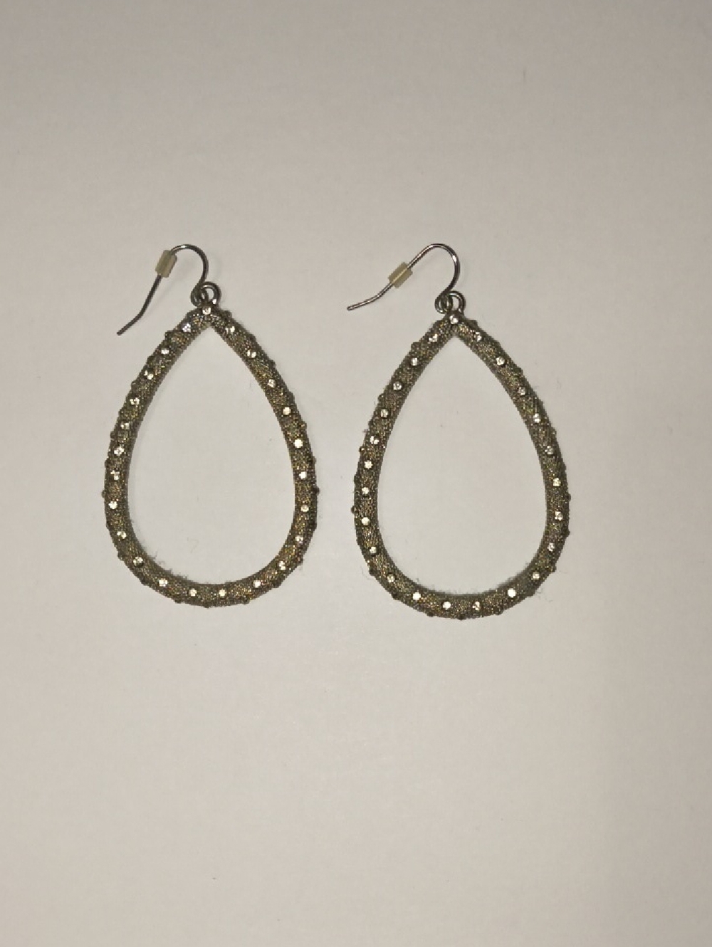 Sparkling Gold Teardrop Dangle Earrings